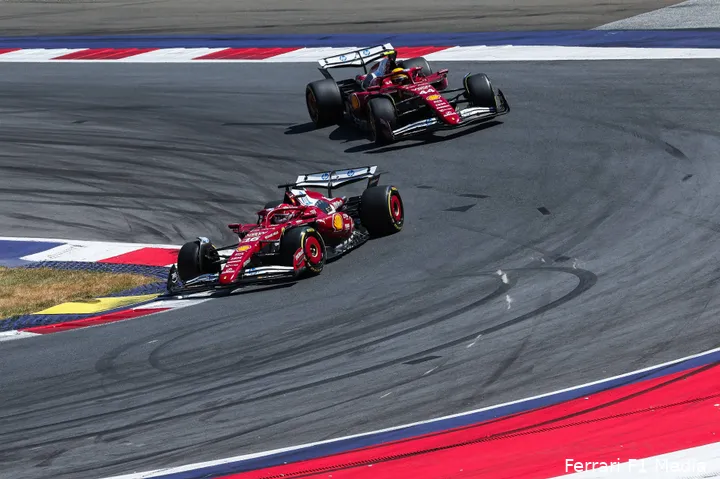 charles leclerc lewis hamilton ferrari gp oostenrijk 2025 zondag