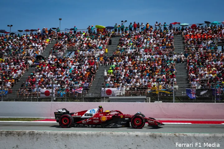lewis hamilton ferrari gp spanje 2025 zondag