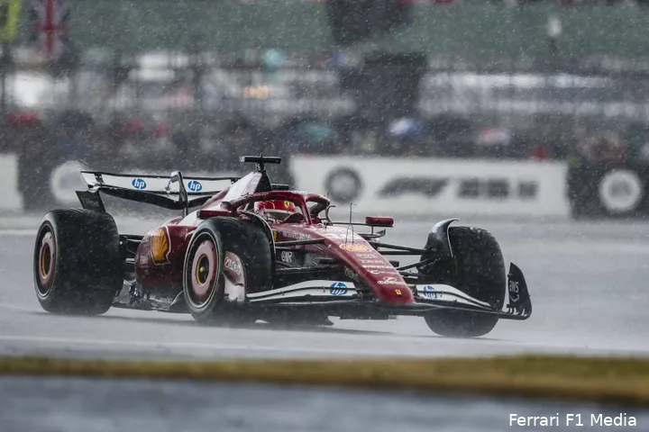 charles leclerc ferrari gp groot brittannie 2025 silverstone regenjpg