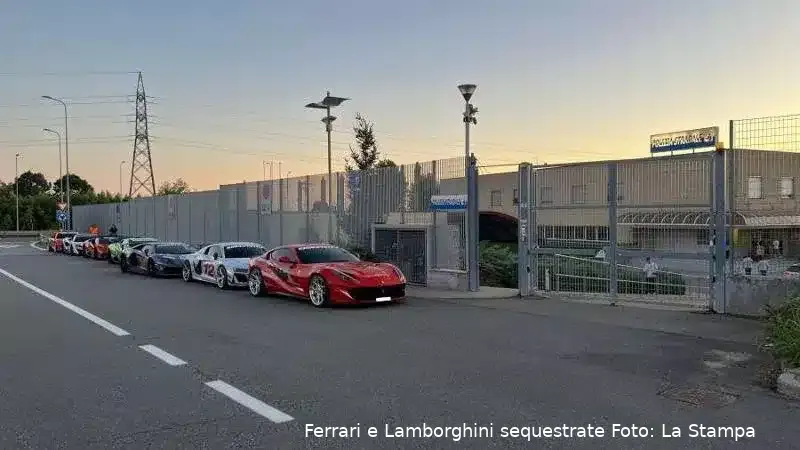 ferrari e lamborghini sequestrate