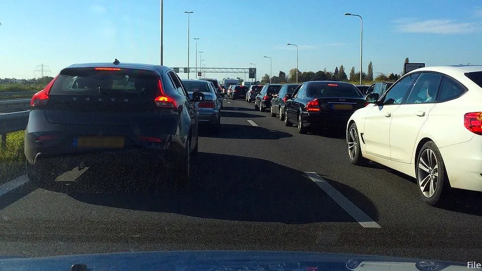 file verkeersopstopping