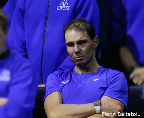 Rafa Nadal struggled to contain his emotions during Federer's final moments