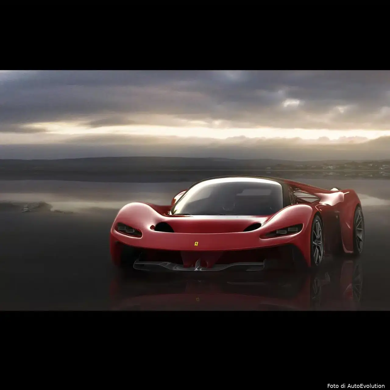 futuristic ice powered ferrari hypercar looks ready to show the cgi way forward 3