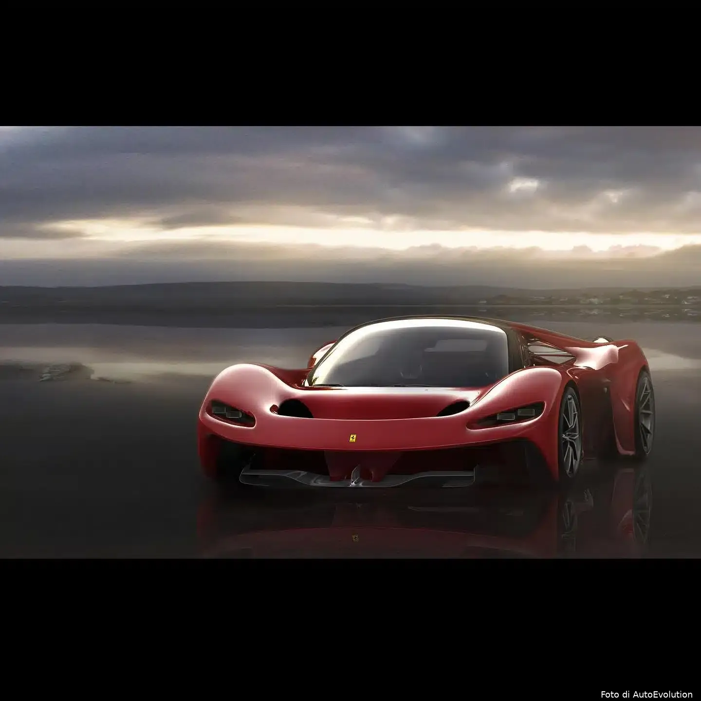 futuristic ice powered ferrari hypercar looks ready to show the cgi way forward 3