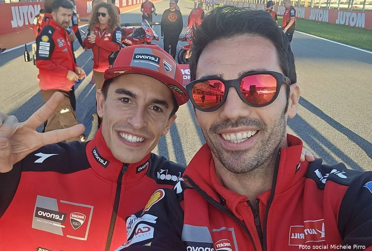Michele Pirro con Marc Marquez