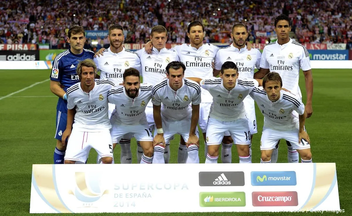 Iker Casillas - Sergio Ramos - Toni Kroos - Xabi Alonso - Karim Benzema - Raphael Varane - Coentrao - Dani Carvajal - Gareth Bale - James Rodriguez - Luka Modric