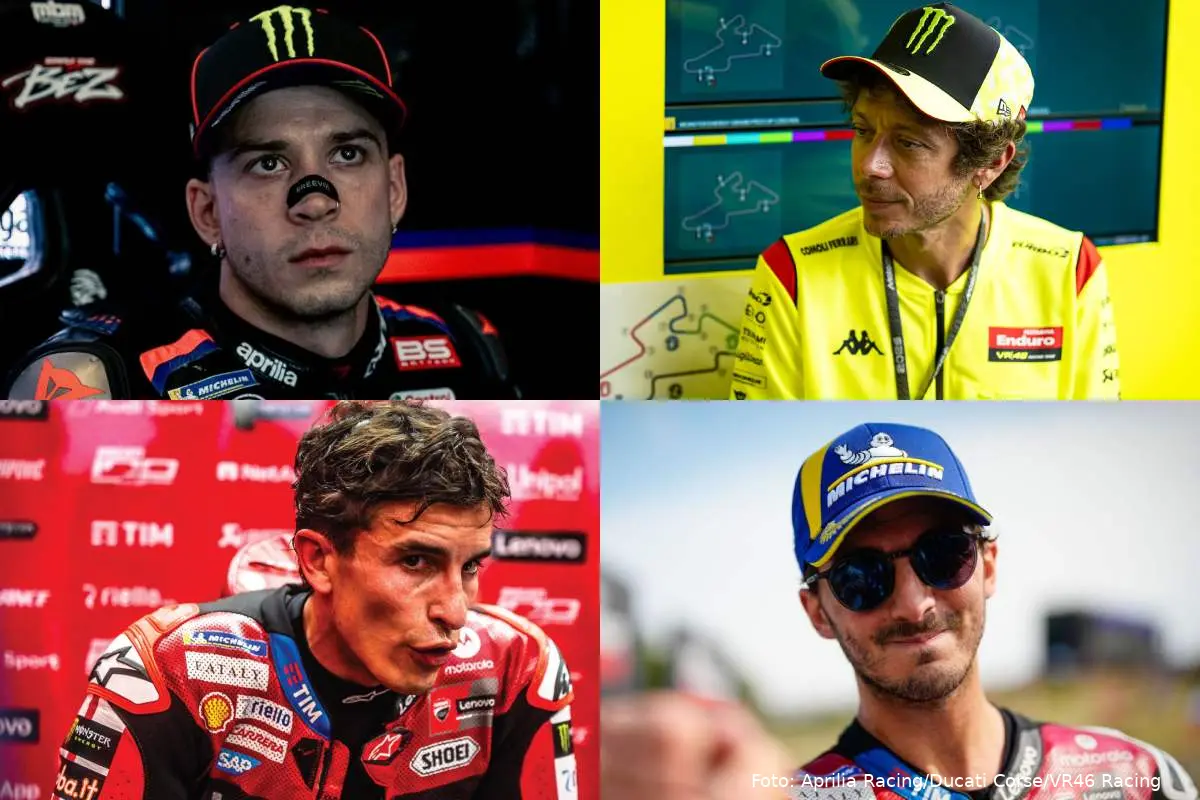 Bezzecchi Rossi Marquez Bagnaia