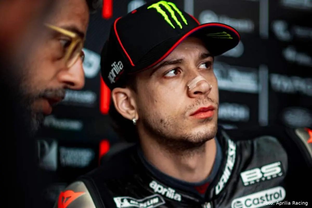 Marco Bezzecchi pilota Aprilia MotoGP nel Sepang Test