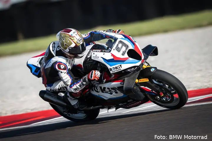 Danilo Petrucci riding the BMW M 1000 RR Superbike