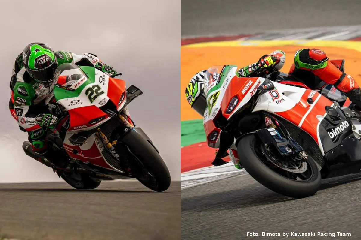 Alex Lowes e Axel Bassani piloti Bimota Superbike nel Portimao Test WorldSBK