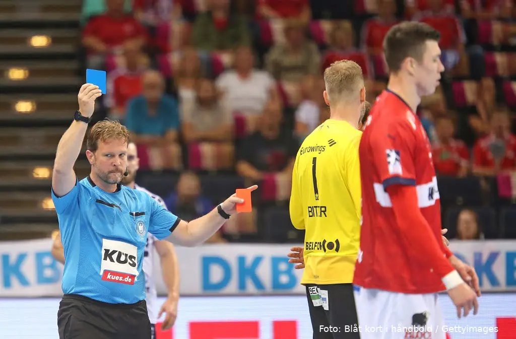 hvad betyder blat kort i handbold