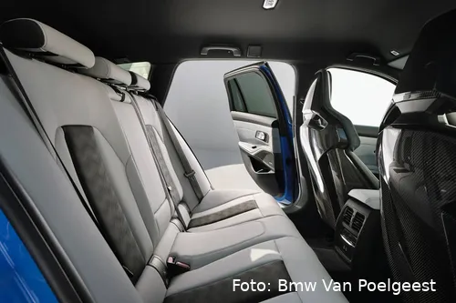 De achterbank van de&nbsp;BMW M3 CS Touring