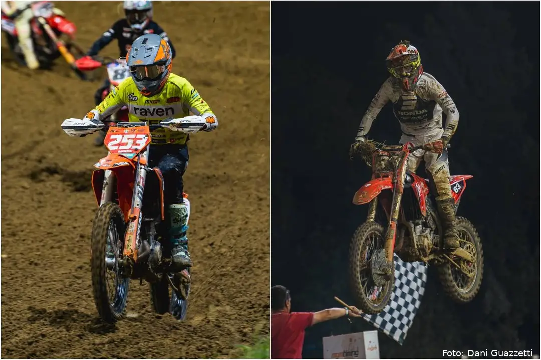 Da sinistra: Jan Pancar, vincitore e leader MX1, e Maxime Grau, vincitore MX2. Foto: Dani Guazzetti