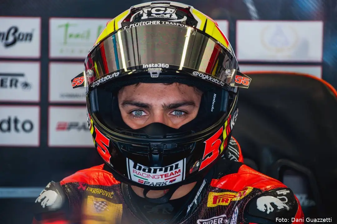 Yari Montella rider of the Barni Spark Superbike team