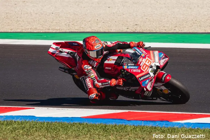 Marc Marquez guida la Ducati MotoGP a Misano