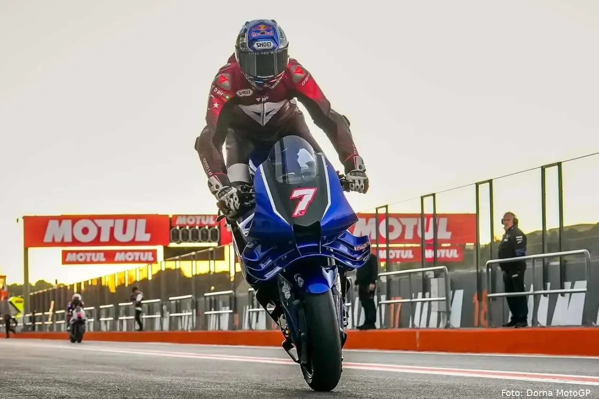 Toprak Razgatlioglu pilota Pramac Yamaha nel test MotoGP a Valencia