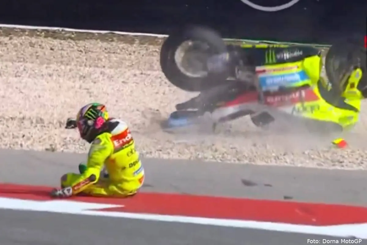 Franco Morbidelli, l'incidente nella gara MotoGP a Portimao