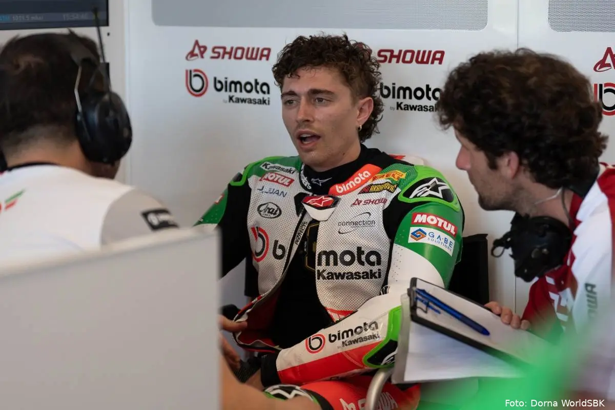 Axel Bassani pilota Bimota Superbike nel test SBK a Phillip Island