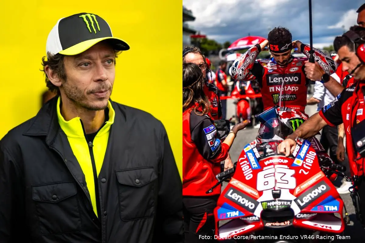 Valentino Rossi e Pecco Bagnaia nel weekend MotoGP a Barcellona, Catalunya GP