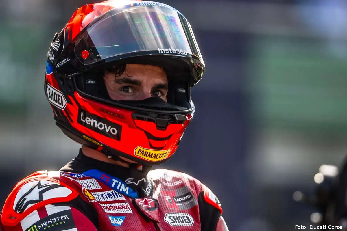 Marc Marquez pilota Ducati MotoGP ad Austin