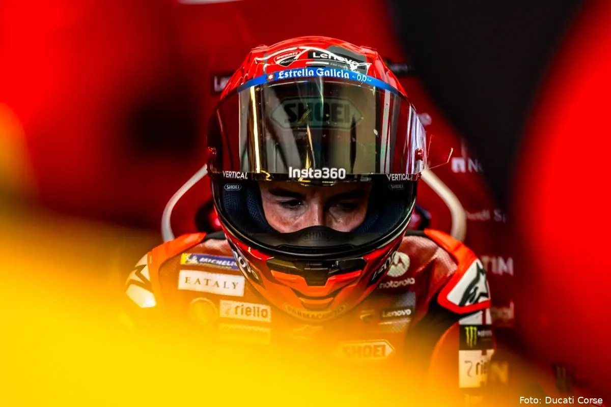 Marc Marquez pilota Ducati MotoGP a Silverstone