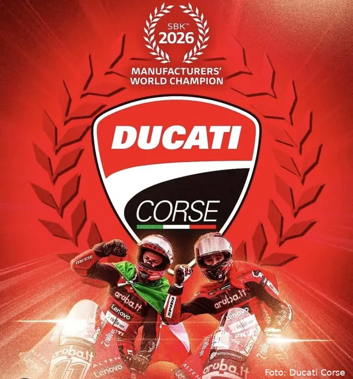 Ducati vince il titolo mondiale costruttori Superbike 2026