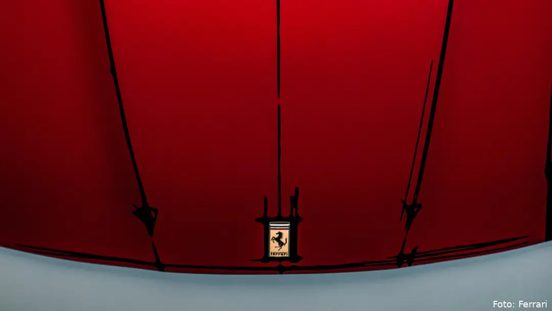 Ferrari-kunst-aan-de-muur-12Cilindri-rood