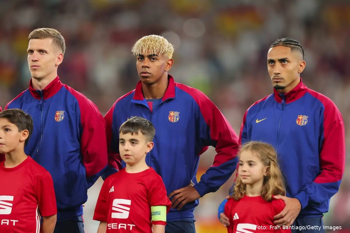 barcelona olmo lamine yamal raphinha