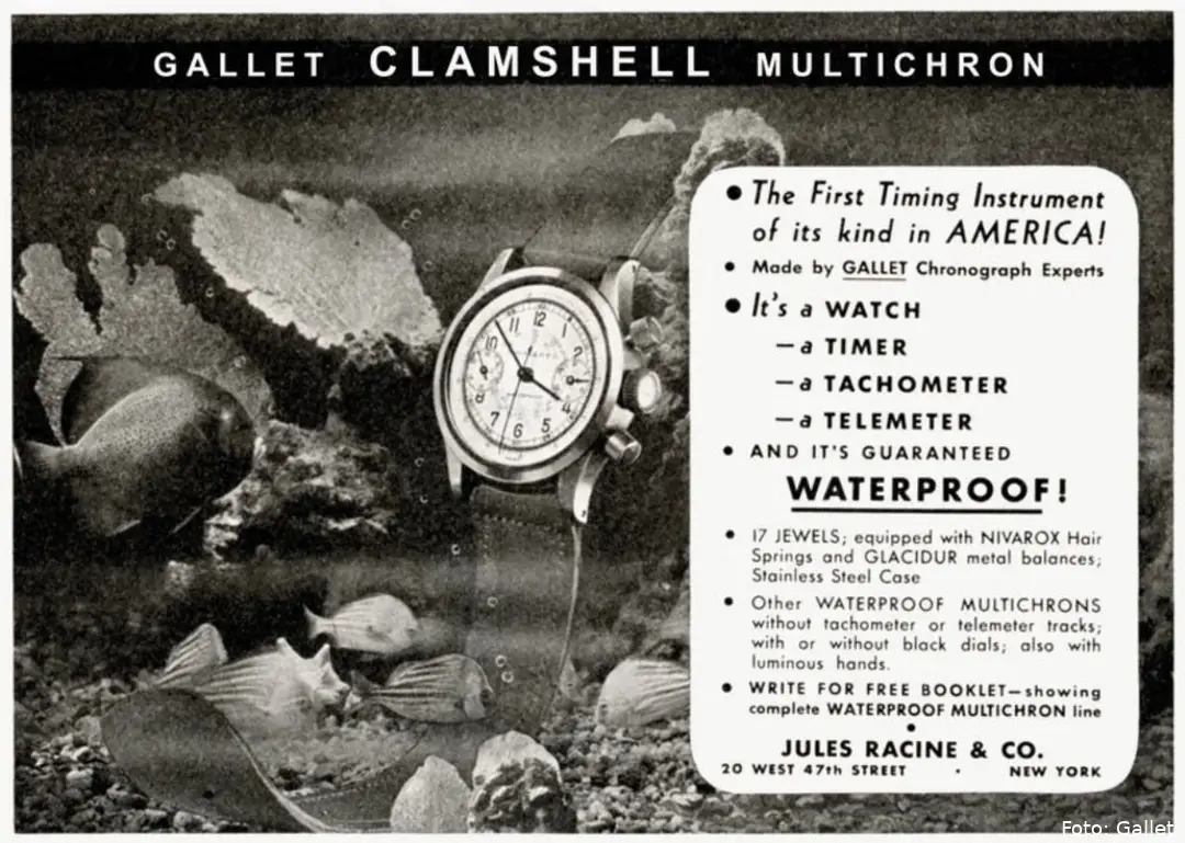 12_Vintage Advertising of Gallet Multichron Clamshell in 1939