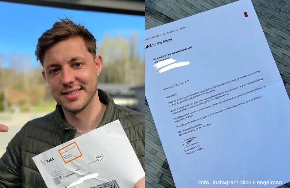 nick hengelman ontslagbrief ajax 2021