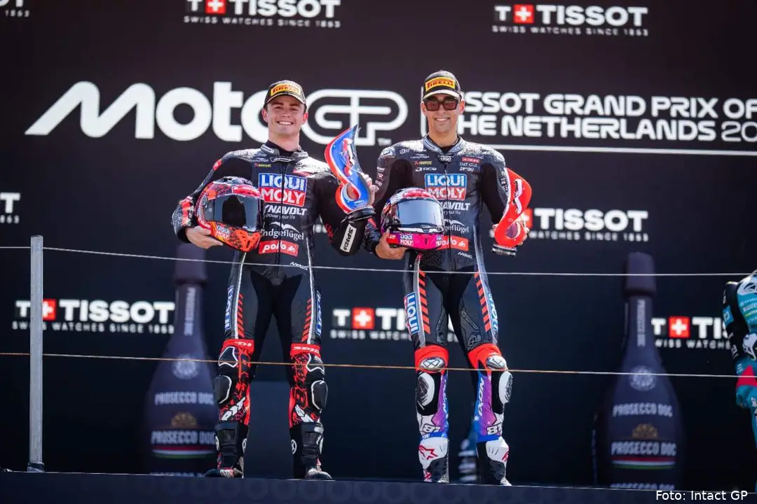Senna Agius e Manu Gonzalez sul podio Moto2