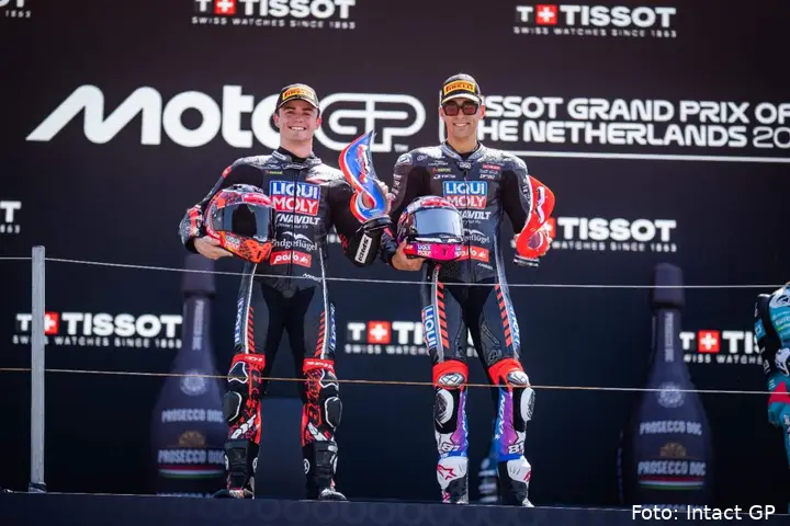 Senna Agius e Manu Gonzalez sul podio Moto2