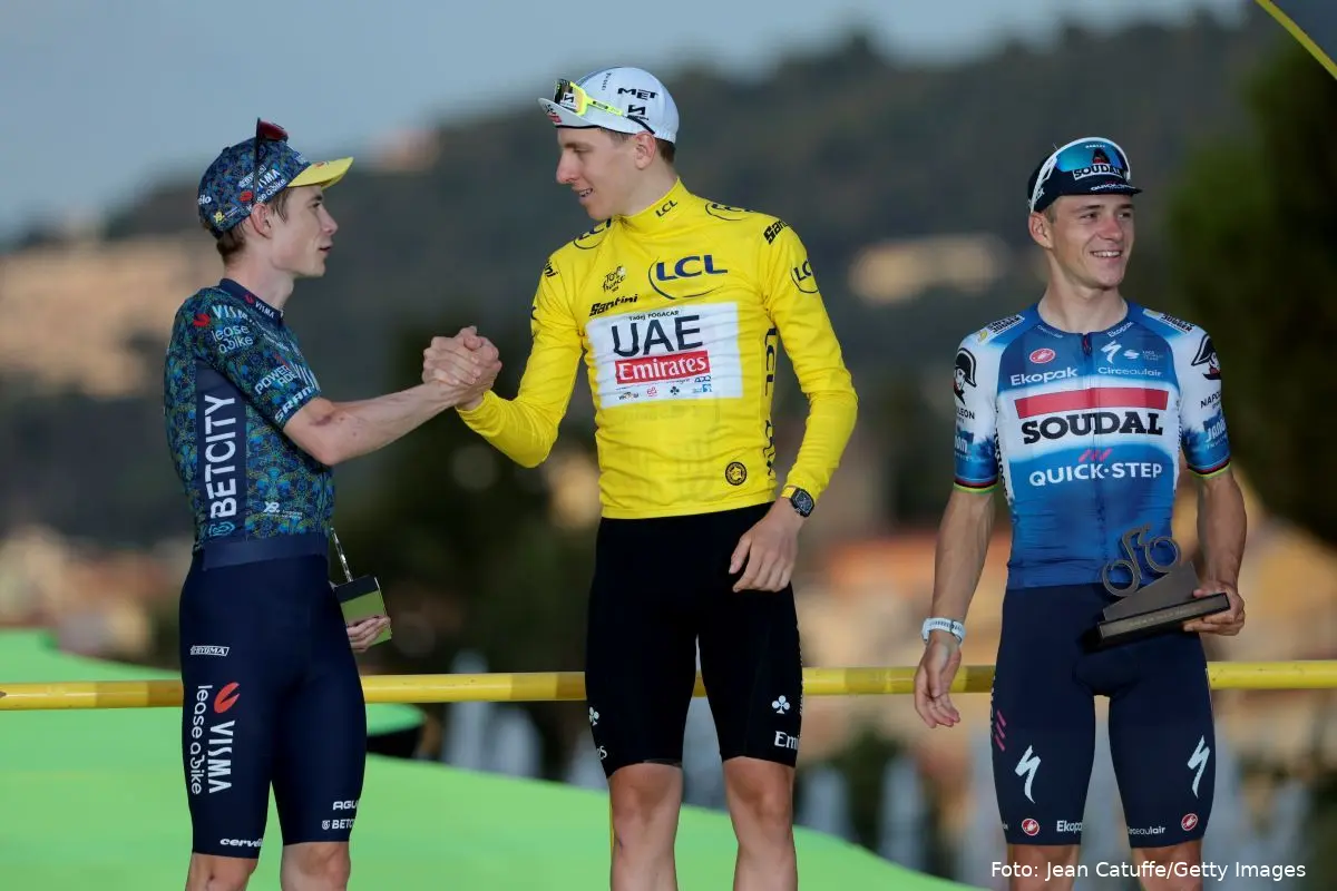 pogacar vingegaard evenepoel