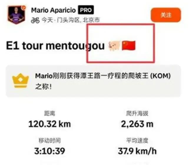 Mario Aparicios Strava opslag