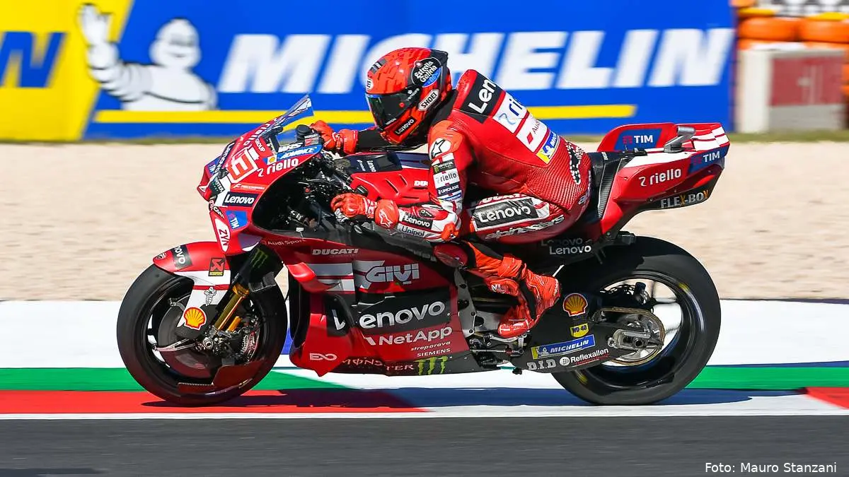 Marc Marquez guida la Ducati MotoGP a Misano