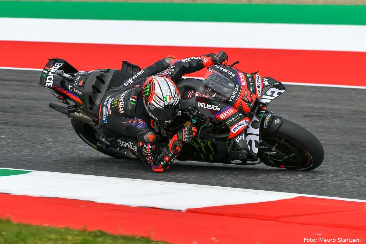 Marco Bezzecchi pilota Aprilia MotoGP al Mugello