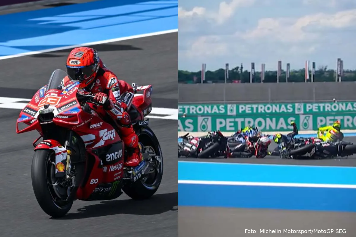Marc Marquez e l'incidente Aprilia nella gara MotoGP in Ungheria