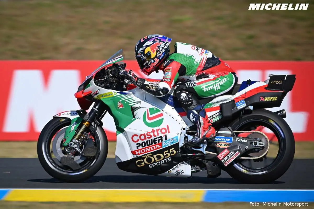 Johann Zarco pilota Honda LCR a Le Mans, Francia