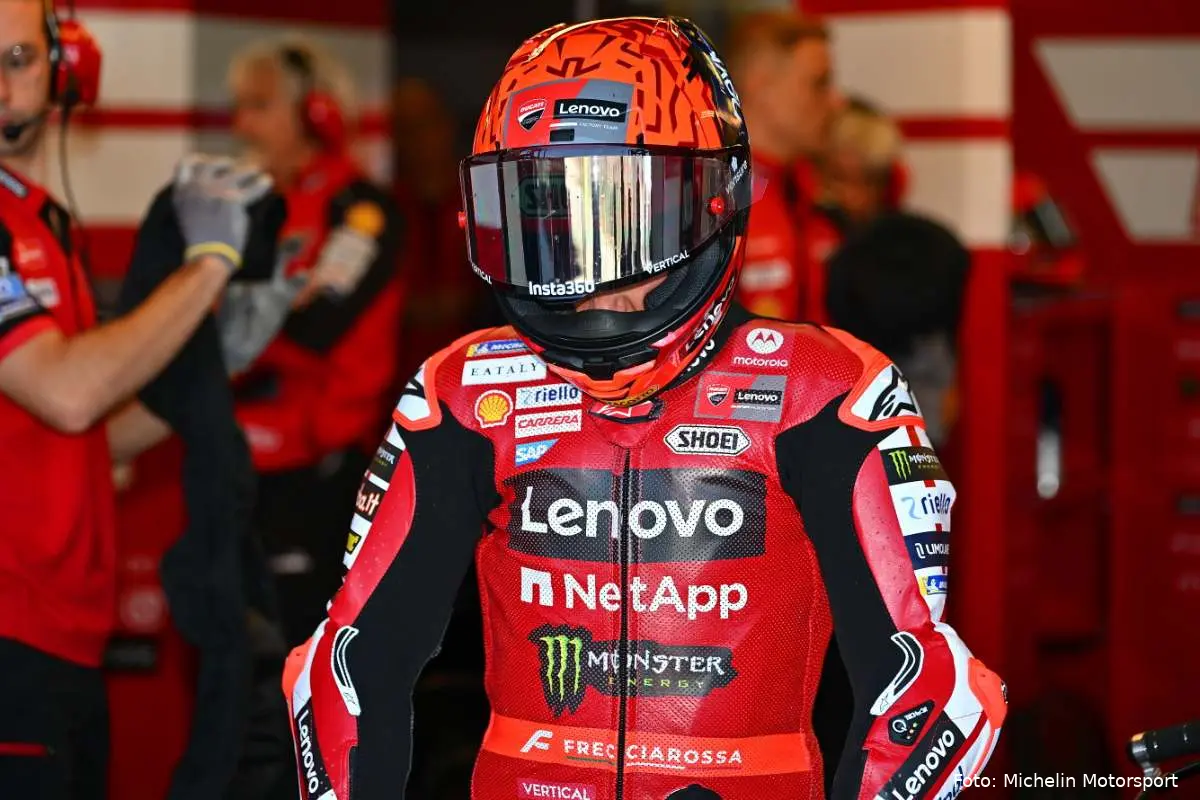 Marc Marquez pilota Ducati MotoGP a Le Mans, GP Francia
