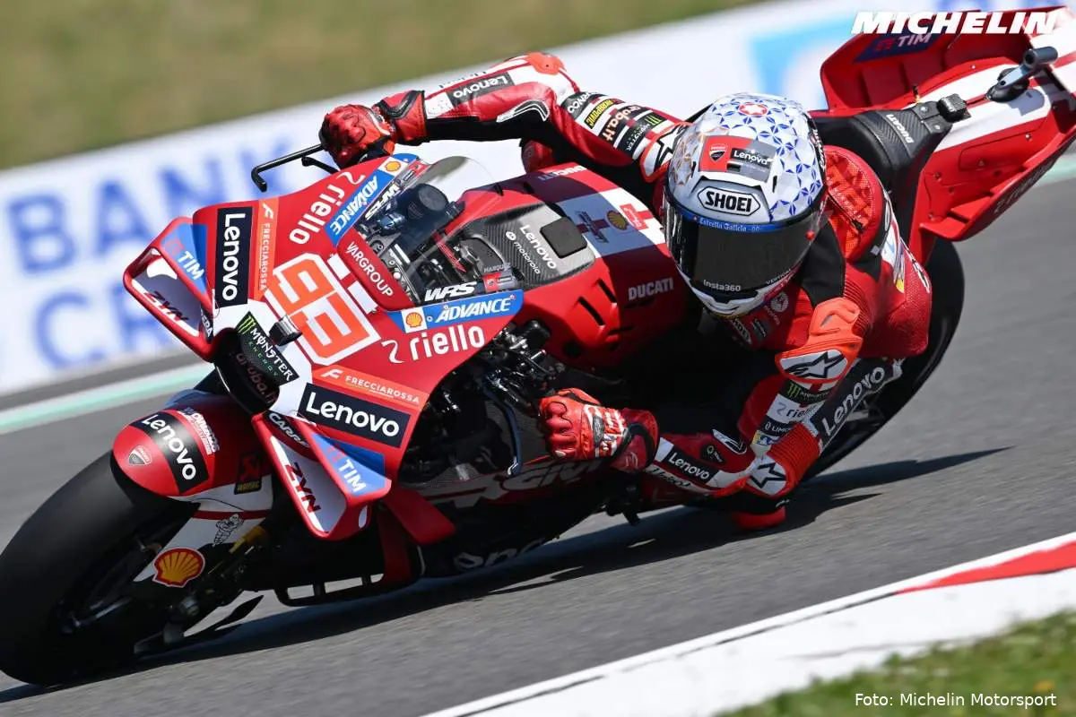 Marc Marquez pilota Ducati MotoGP guida la Desmosedici a Brno