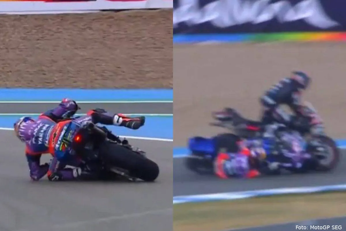 Toprak Razgatlioglu e Lorenzo Savadori nella sprint race MotoGP a Jerez