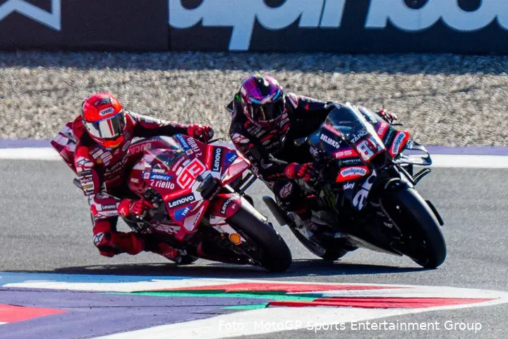 Marc Marquez overtakes Jorge Martin in the MotoGP Sprint Race at the Red Bull Ring