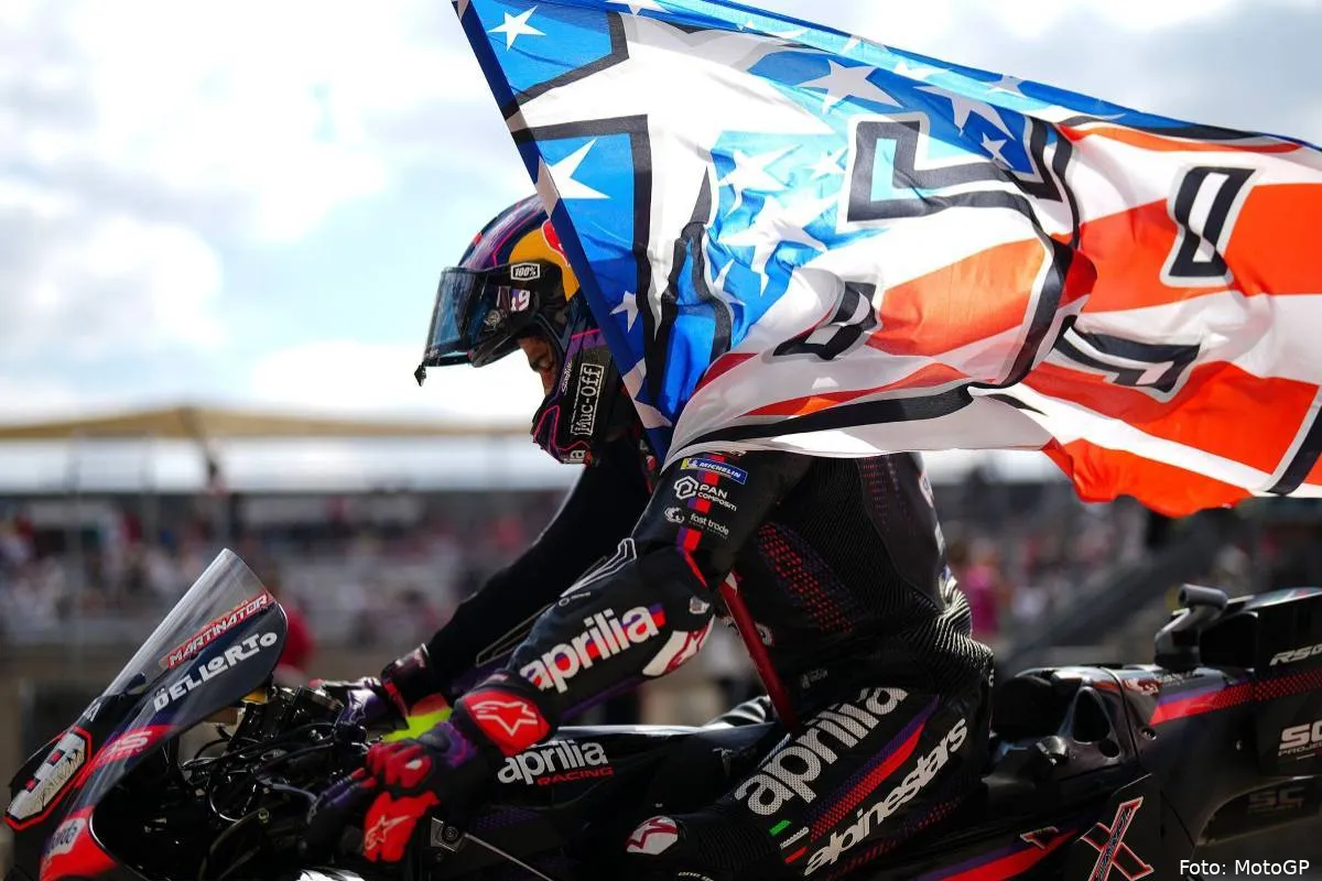 Jorge Martin pilota Aprilia MotoGP ad Austin, USA GP