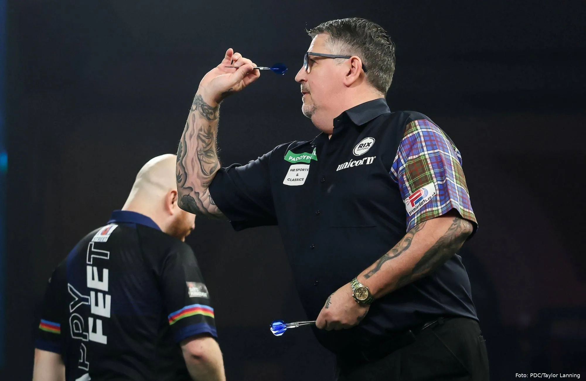 Gary Anderson v Jistin Hood PDC WK darts kwartfinale