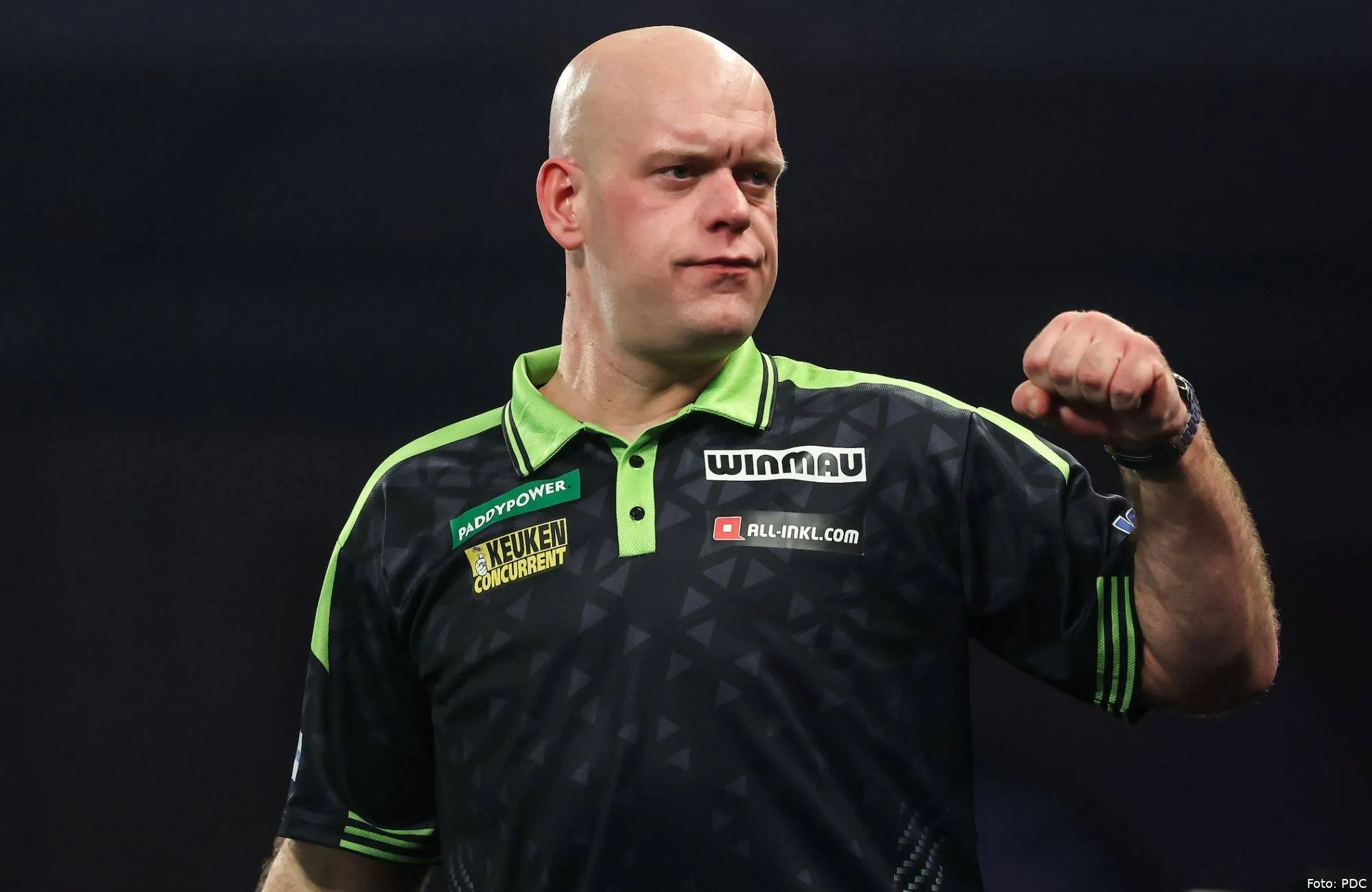 Michael van Gerwen PDC WK 2026 tegen Merk