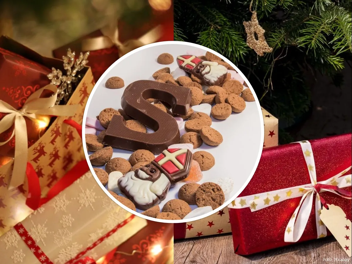 collage cadeaus kerst sinterklaas