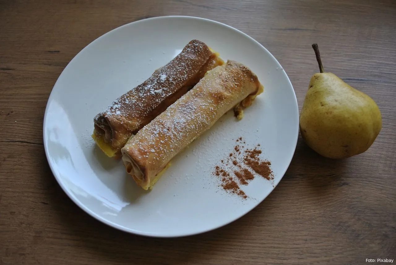 pannenkoek met peer eten recept