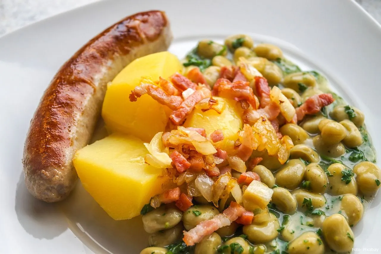 worst bonen aardappelen eten warme maaltijd