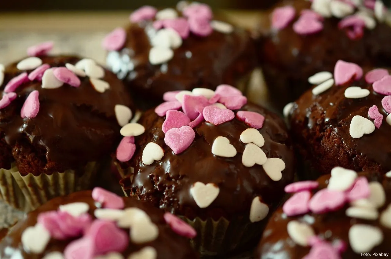 muffins chocolade chocoladeglazuur