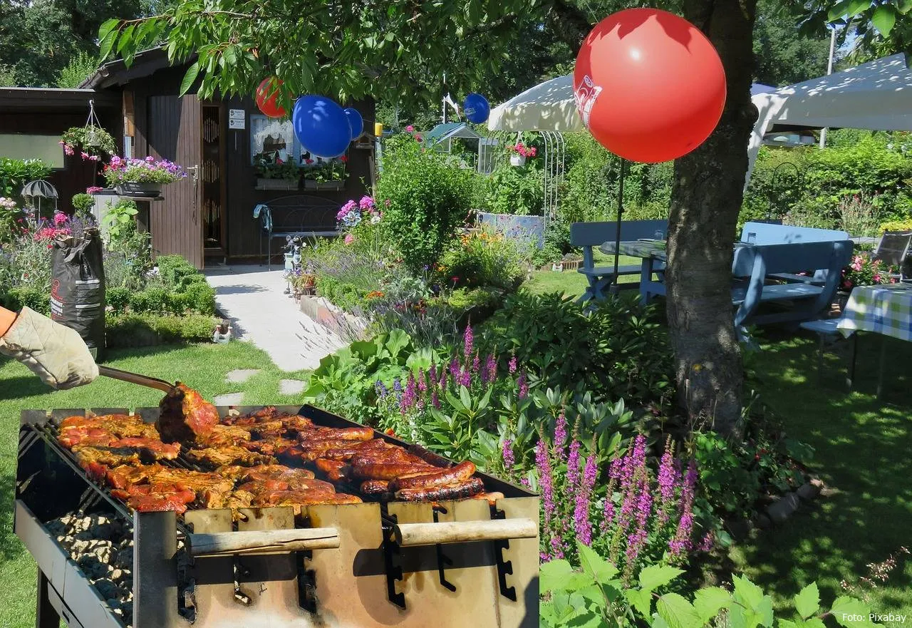 tuin tunfeest bbq barbeque grill zomer buiten terras